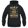 40 Years Awesome Vintage May 1985 40th Birthday Shirt & Hoodie | teecentury