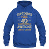 40 Years Awesome Vintage September 1985 40th Birthday Shirt & Hoodie | teecentury