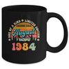 40 Years Old Awesome Since August 1984 40th Birthday Groovy Mug | teecentury