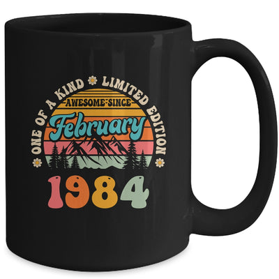 40 Years Old Awesome Since February 1984 40th Birthday Groovy Mug | teecentury