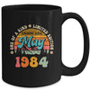 40 Years Old Awesome Since May 1984 40th Birthday Groovy Mug | teecentury