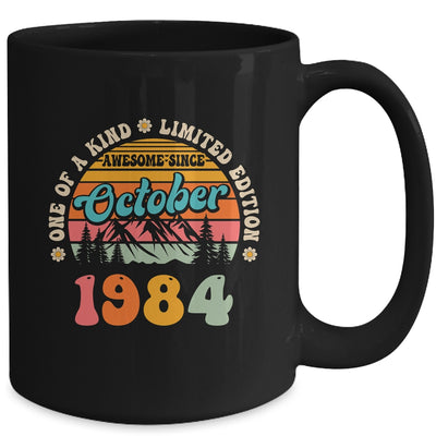 40 Years Old Awesome Since October 1984 40th Birthday Groovy Mug | teecentury