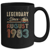40 Years Old Legendary Since August 1983 40th Birthday Mug | teecentury
