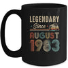 40 Years Old Legendary Since August 1983 40th Birthday Mug | teecentury