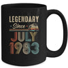 40 Years Old Legendary Since July 1983 40th Birthday Mug | teecentury