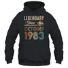 40 Years Old Legendary Since October 1983 40th Birthday Shirt & Hoodie | teecentury