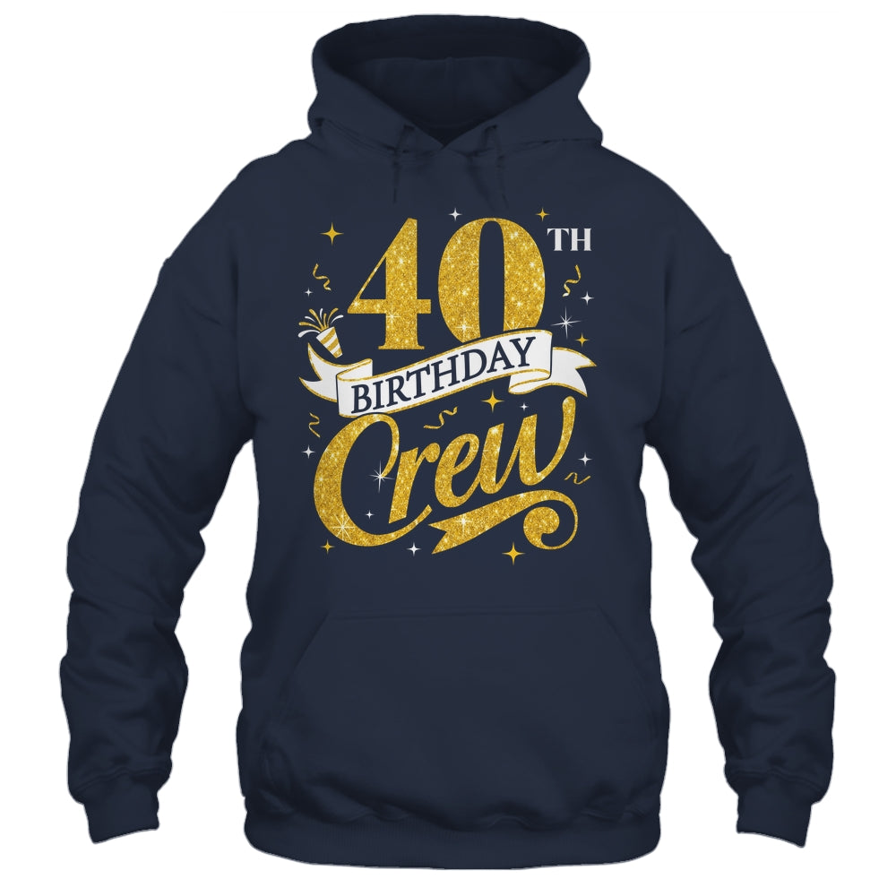 40th Birthday Crew 40th Bday Party Squad Friends Crown Funny Shirt & Tank Top | teecentury
