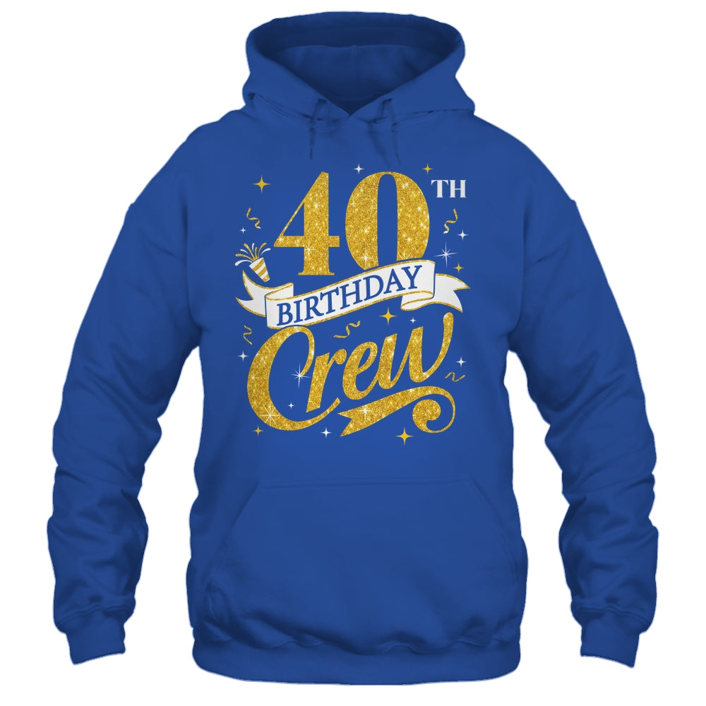 40th Birthday Crew 40th Bday Party Squad Friends Crown Funny Shirt & Tank Top | teecentury