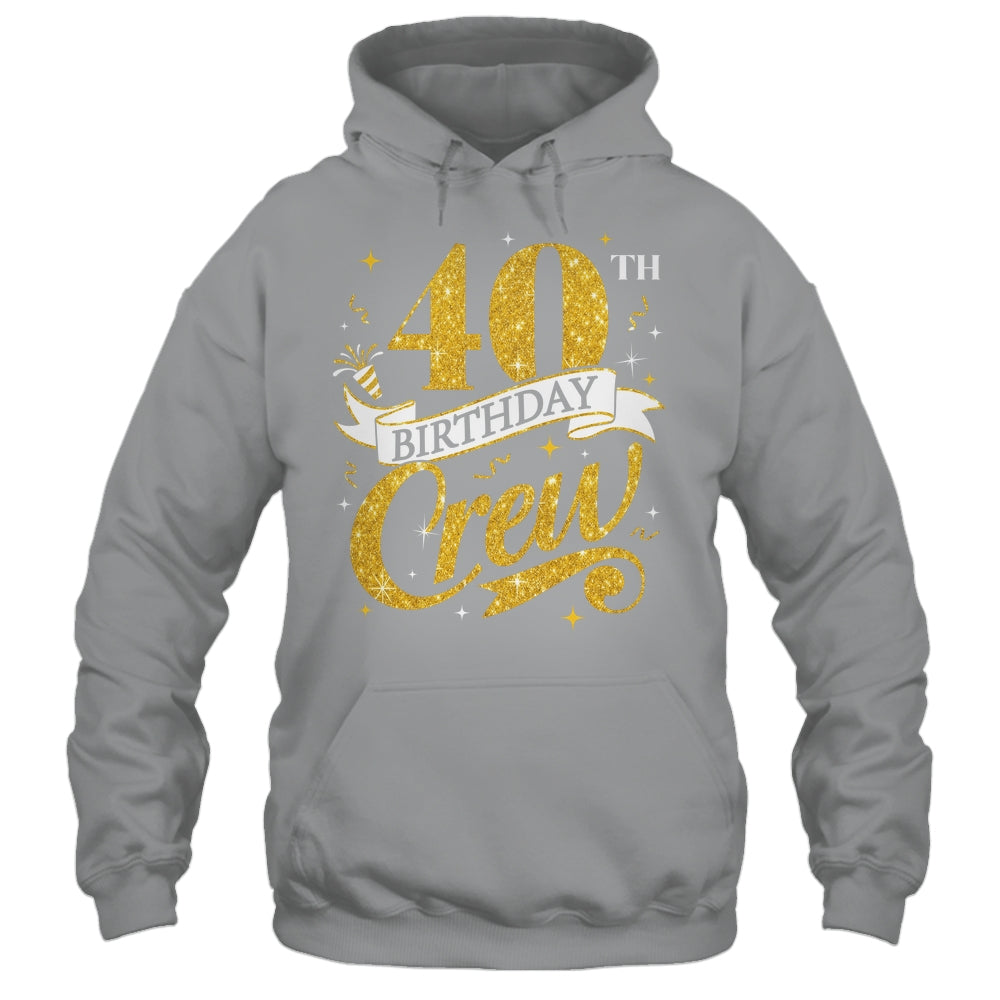 40th Birthday Crew 40th Bday Party Squad Friends Crown Funny Shirt & Tank Top | teecentury