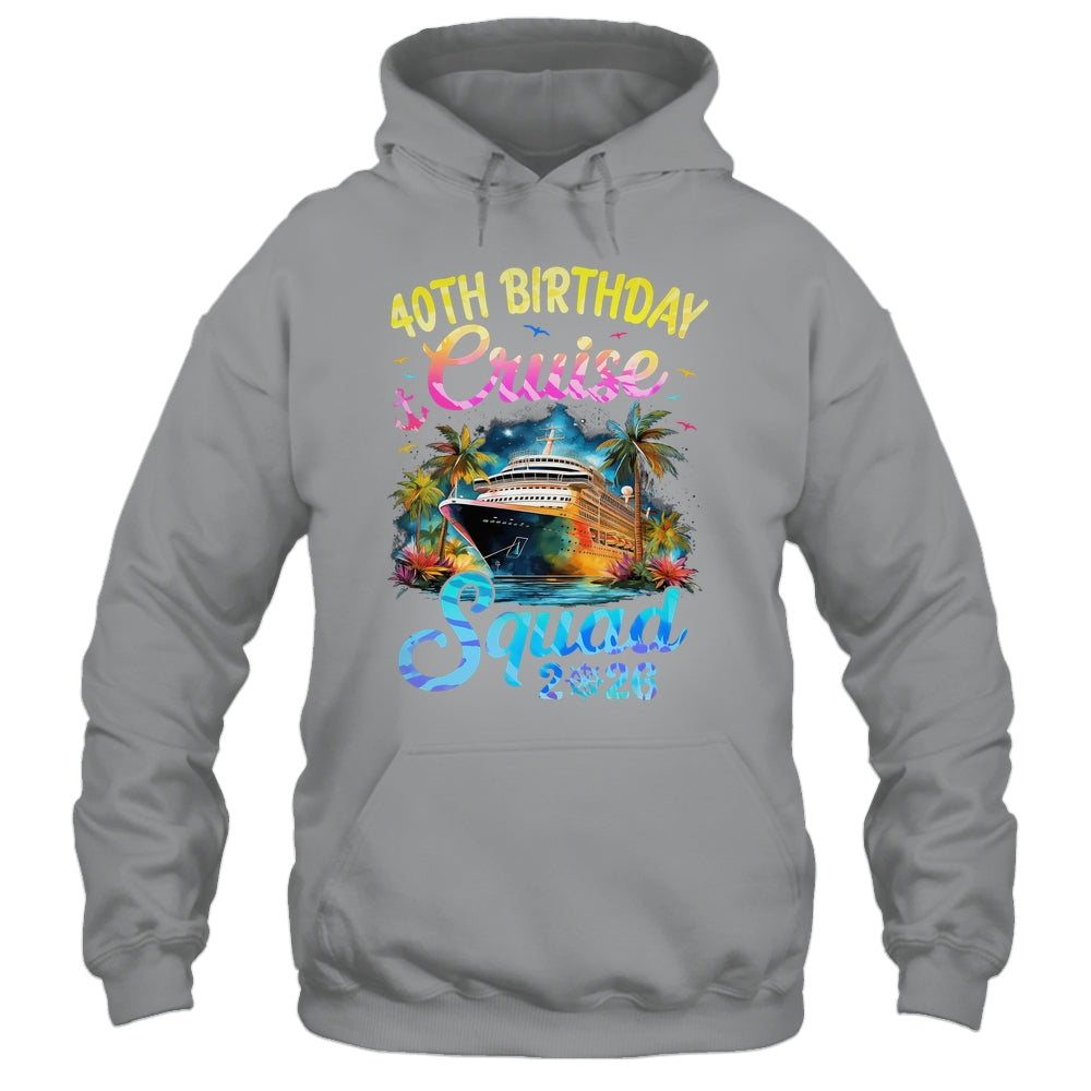 40th Birthday Cruise Squad 2026 Cruising Party Vacation Shirt & Tank Top | teecentury