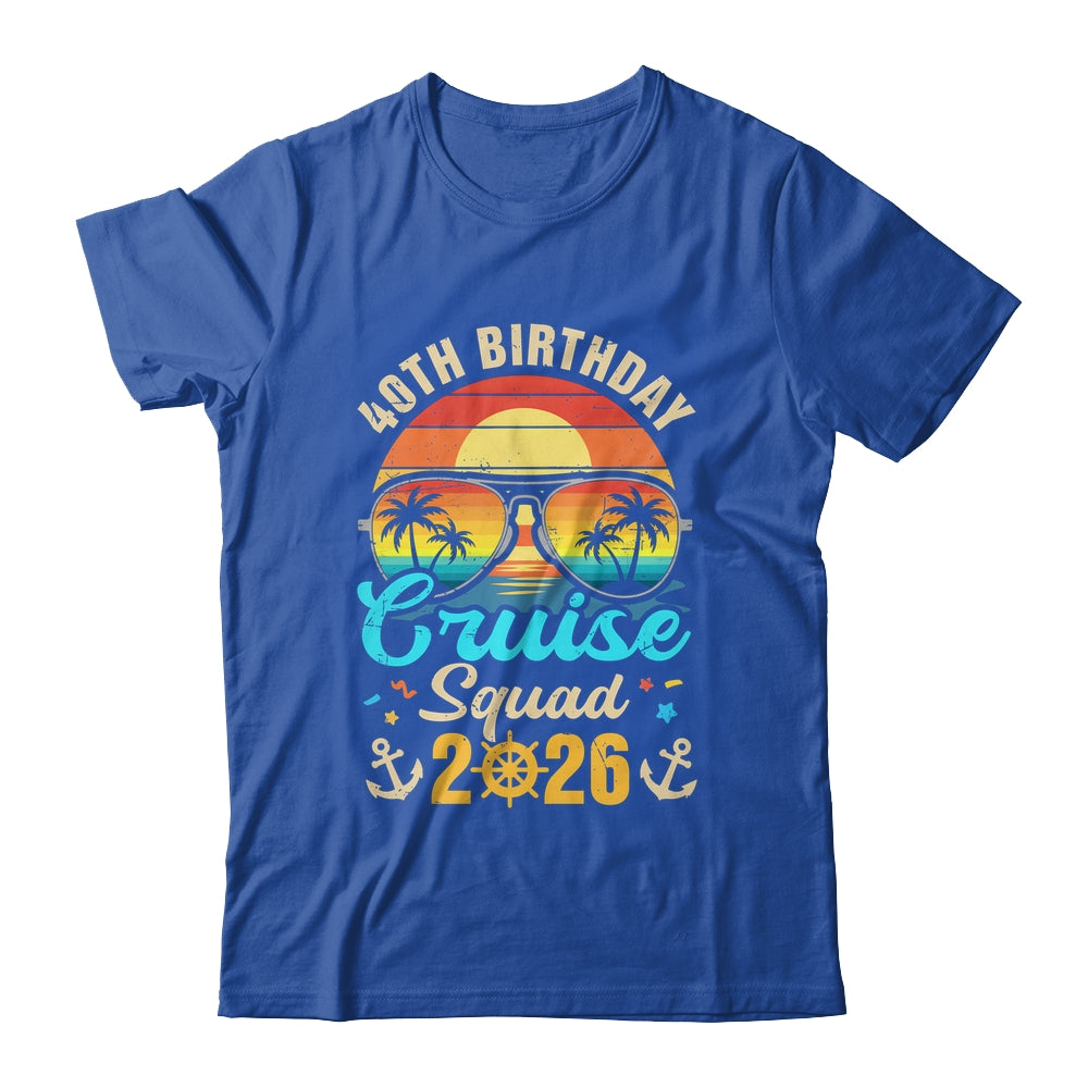 40th Birthday Cruise Squad 2026 Matching Party Vacation Shirt & Tank Top | teecentury