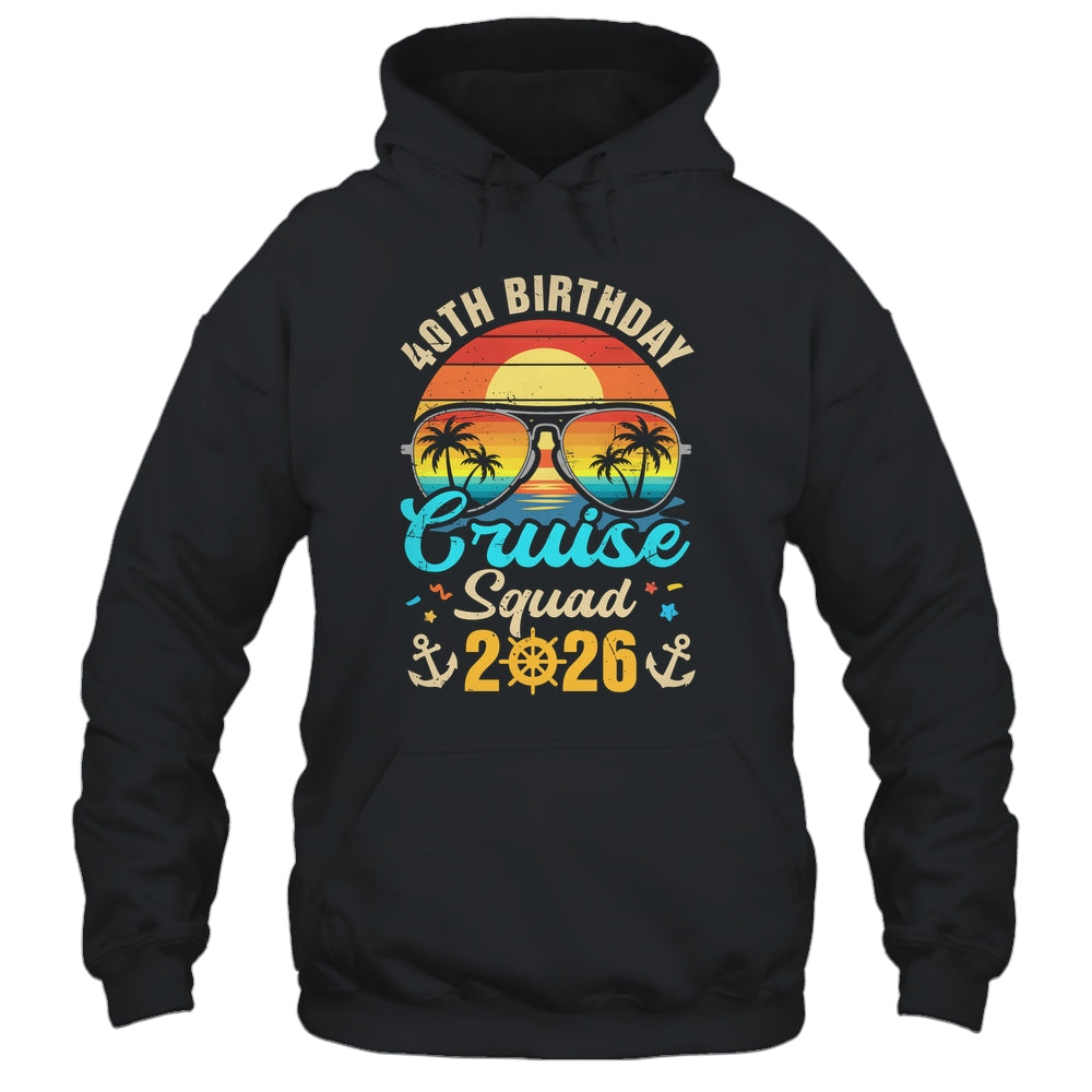 40th Birthday Cruise Squad 2026 Matching Party Vacation Shirt & Tank Top | teecentury