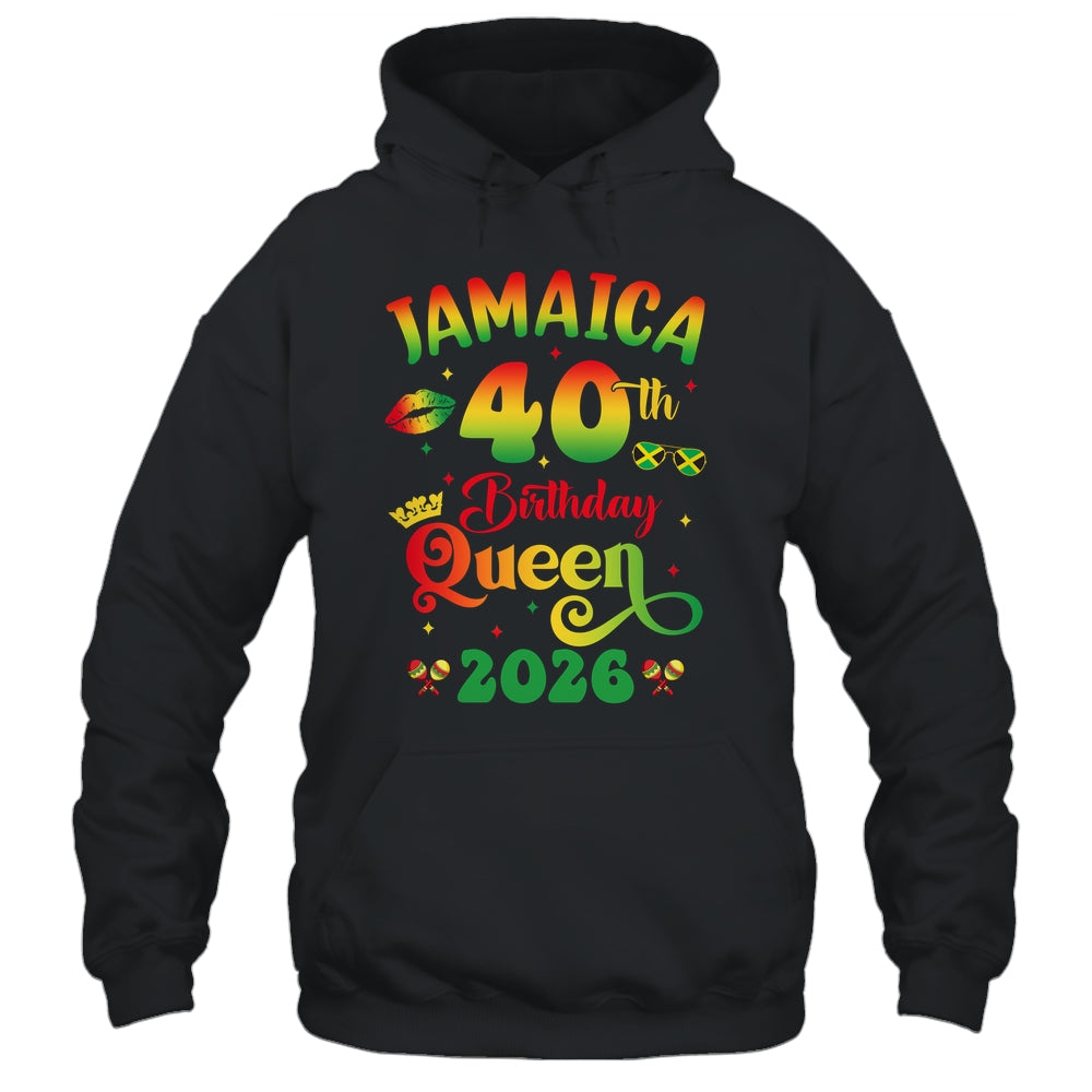 40th Birthday Queen Jamaica Girl Matching Party 2026 Shirt & Tank Top | teecentury