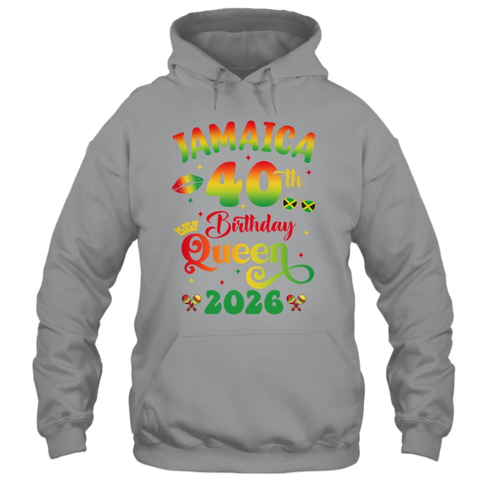 40th Birthday Queen Jamaica Girl Matching Party 2026 Shirt & Tank Top | teecentury