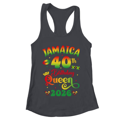 40th Birthday Queen Jamaica Girl Matching Party 2026 Shirt & Tank Top | teecentury