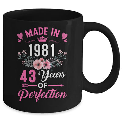 43 Birthday Decorations Women Female 43rd 1981 Birthday Mug | teecentury