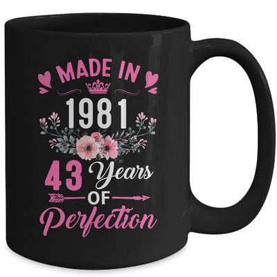 43 Birthday Decorations Women Female 43rd 1981 Birthday Mug | teecentury