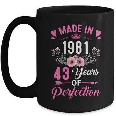 43 Birthday Decorations Women Female 43rd 1981 Birthday Mug | teecentury