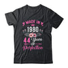 44 Birthday Decorations Women Female 44th 1980 Birthday Shirt & Tank Top | teecentury