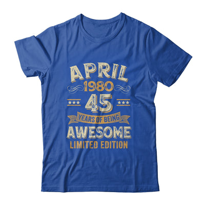 45 Years Awesome Vintage April 1980 45th Birthday Shirt & Hoodie | teecentury
