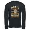 45 Years Awesome Vintage April 1980 45th Birthday Shirt & Hoodie | teecentury