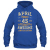 45 Years Awesome Vintage April 1980 45th Birthday Shirt & Hoodie | teecentury