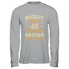 45 Years Awesome Vintage August 1980 45th Birthday Shirt & Hoodie | teecentury