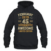 45 Years Awesome Vintage February 1979 45th Birthday Shirt & Hoodie | teecentury