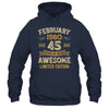 45 Years Awesome Vintage February 1980 45th Birthday Shirt & Hoodie | teecentury