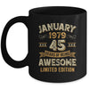 45 Years Awesome Vintage January 1979 45th Birthday Mug | teecentury