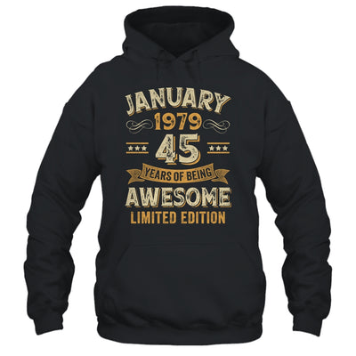 45 Years Awesome Vintage January 1979 45th Birthday Shirt & Hoodie | teecentury