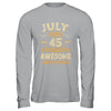 45 Years Awesome Vintage July 1980 45th Birthday Shirt & Hoodie | teecentury