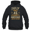 45 Years Awesome Vintage July 1980 45th Birthday Shirt & Hoodie | teecentury