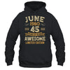 45 Years Awesome Vintage June 1980 45th Birthday Shirt & Hoodie | teecentury