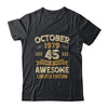 45 Years Awesome Vintage October 1979 45th Birthday Shirt & Hoodie | teecentury