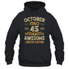 45 Years Awesome Vintage October 1980 45th Birthday Shirt & Hoodie | teecentury