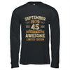 45 Years Awesome Vintage September 1979 45th Birthday Shirt & Hoodie | teecentury