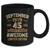45 Years Awesome Vintage September 1979 45th Birthday Mug | teecentury