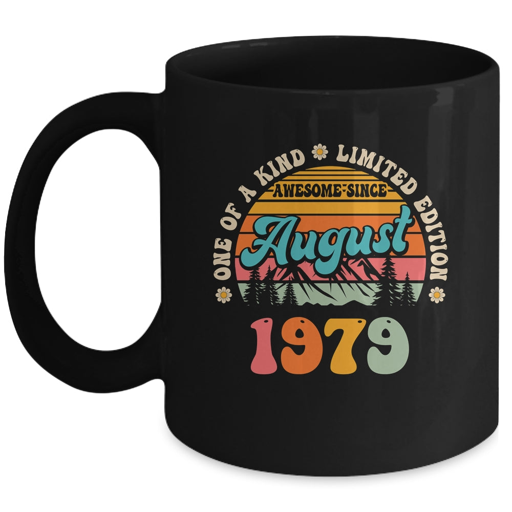 45 Years Old Awesome Since August 1979 45th Birthday Groovy Mug | teecentury