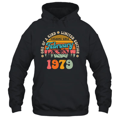 45 Years Old Awesome Since February 1979 45th Birthday Groovy Shirt & Tank Top | teecentury