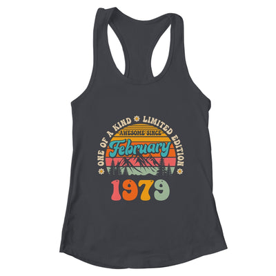 45 Years Old Awesome Since February 1979 45th Birthday Groovy Shirt & Tank Top | teecentury