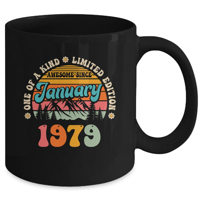 45 Years Old Awesome Since January 1979 45th Birthday Groovy Mug | teecentury