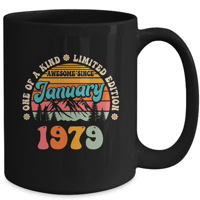 45 Years Old Awesome Since January 1979 45th Birthday Groovy Mug | teecentury