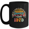 45 Years Old Awesome Since January 1979 45th Birthday Groovy Mug | teecentury