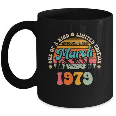 45 Years Old Awesome Since March 1979 45th Birthday Groovy Mug | teecentury