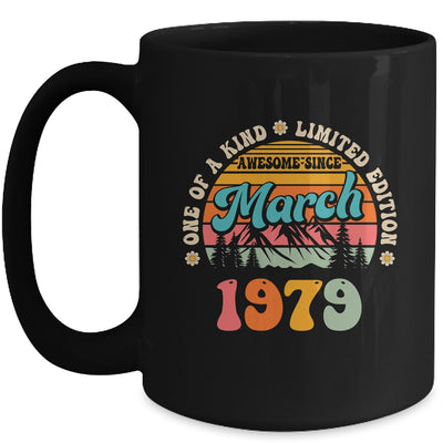 45 Years Old Awesome Since March 1979 45th Birthday Groovy Mug | teecentury