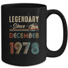 45 Years Old Legendary Since December 1978 45th Birthday Mug | teecentury