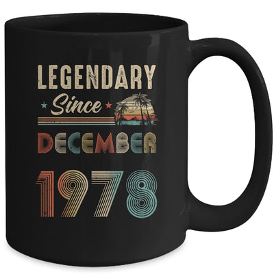 45 Years Old Legendary Since December 1978 45th Birthday Mug | teecentury