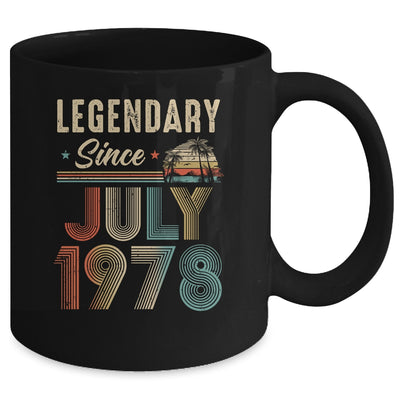 45 Years Old Legendary Since July 1978 45th Birthday Mug | teecentury