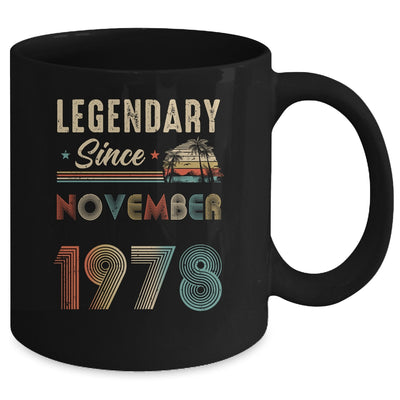 45 Years Old Legendary Since November 1978 45th Birthday Mug | teecentury